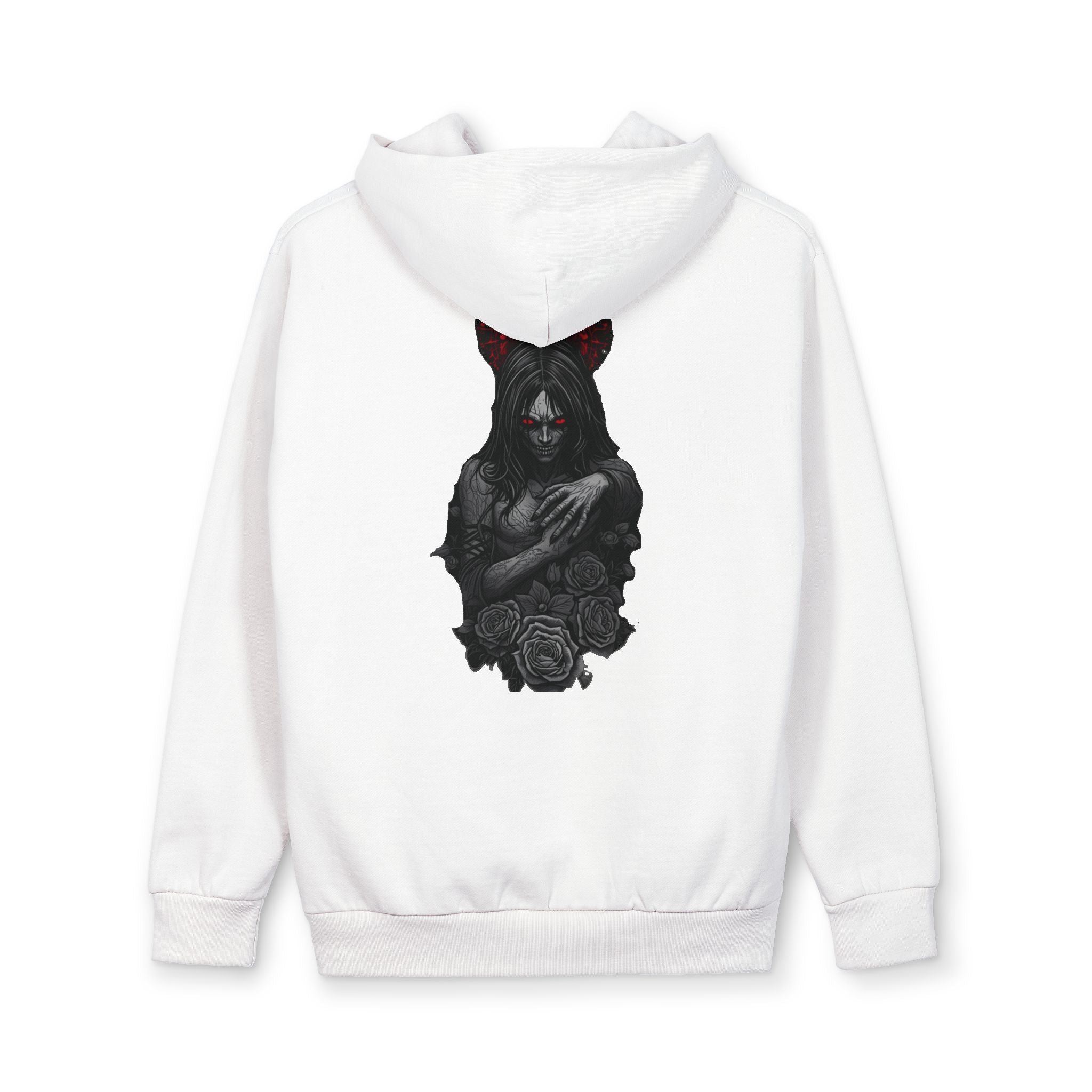 Pentagram Pullover Hoodie — Dark Gothic Demon Backprint