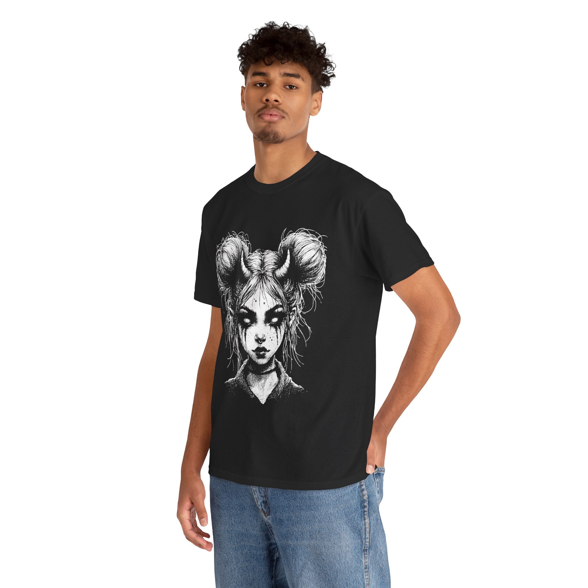 Gothic Horned Girl T-Shirt